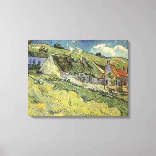 Thatched Cottages by Vincent van Gogh Canvas Print