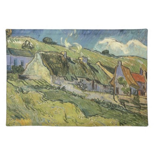 Thatched Cottages by Vincent van Gogh Cloth Placemat