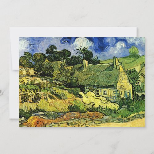 Thatched Cottages Cordeville by Vincent van Gogh