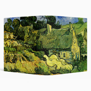 Thatched Cottages, Cordeville by Vincent van Gogh 3 Ring Binder