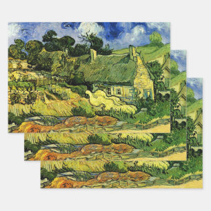 Thatched Cottages, Cordeville by Vincent van Gogh Wrapping Paper Sheets