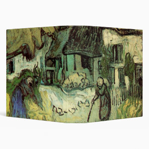 Thatched Cottages in Jorgus by Vincent van Gogh 3 Ring Binder