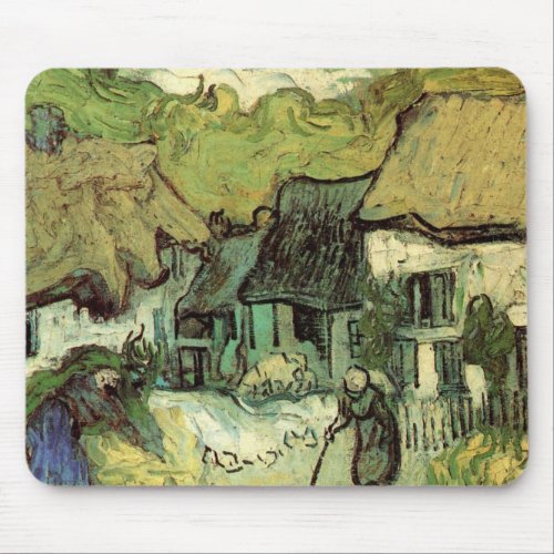 Thatched Cottages in Jorgus by Vincent van Gogh Mouse Pad