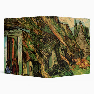 Thatched Sandstone Cottages by Vincent van Gogh 3 Ring Binder