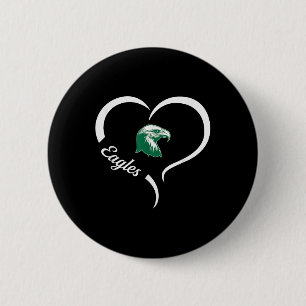 Thatcher Eagles Logo Half Heart Slogan Hs  Button