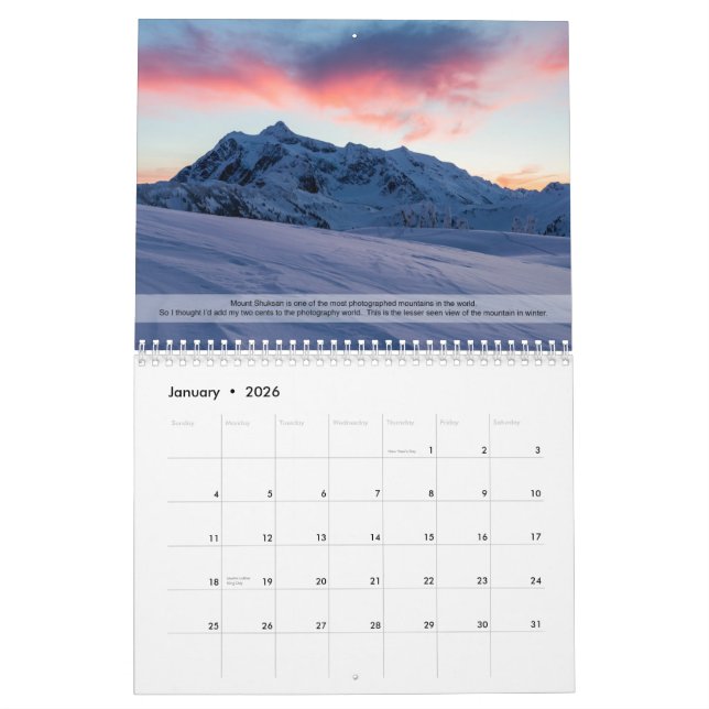 Thatcher Photography 2014 Calendar (Jan 2026)