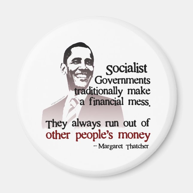Thatcher socialist quote magnet (Front)