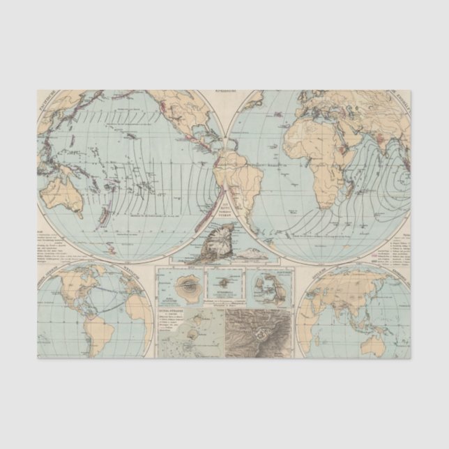 Thatigkeit des Erdinnern Atlas Map Tissue Paper (Front)