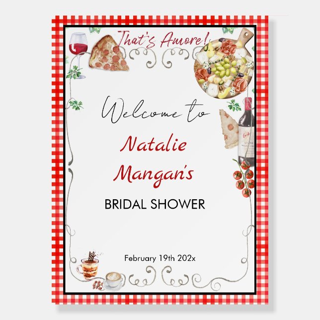 That's Amore Bridal Shower 2  Foam Board (Front)