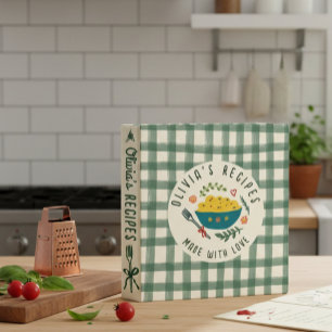 That's Amore Bridal Shower CUSTOM Cute Recipe 3 Ring Binder