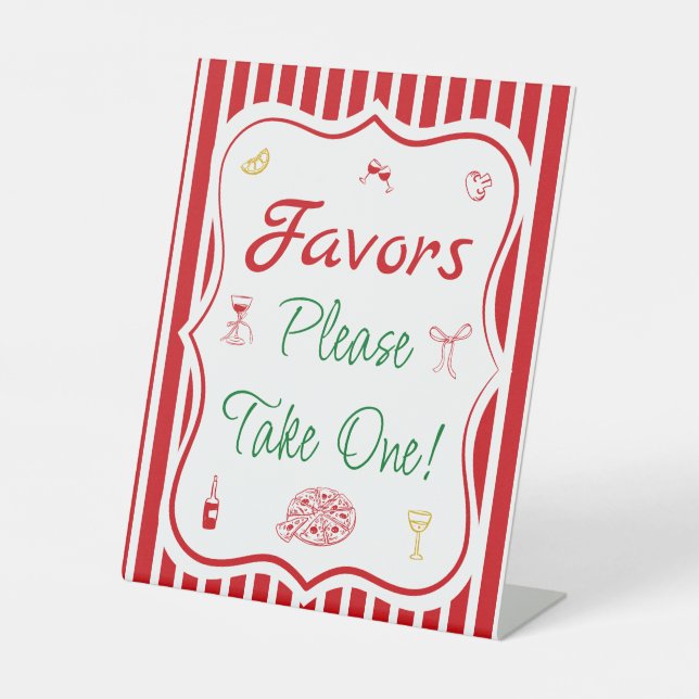Thats Amore Bridal Shower Favors Pedestal Sign (Front)