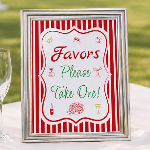 That's Amore Bridal Shower Favors Poster