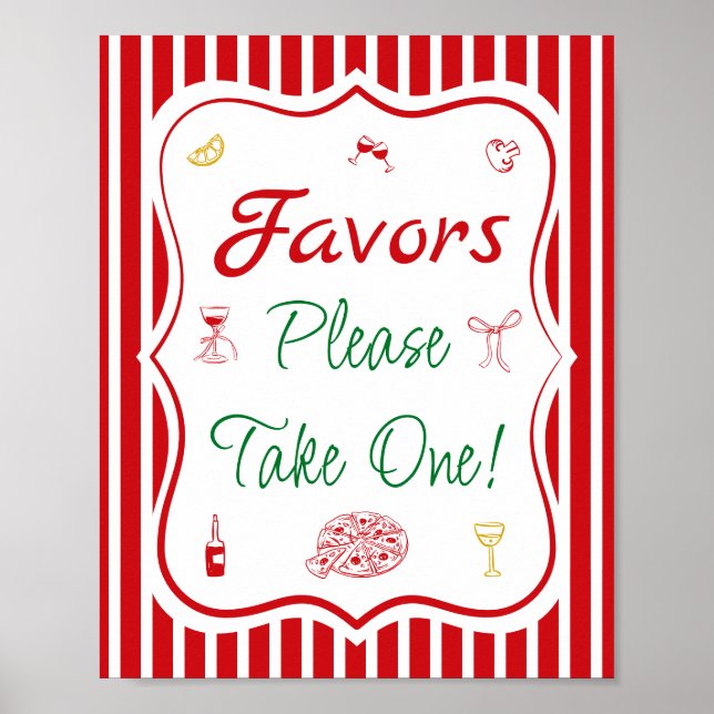That's Amore Bridal Shower Favors Poster (Front)