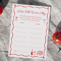 That's Amore Bridal Shower Guess the Age Game Card