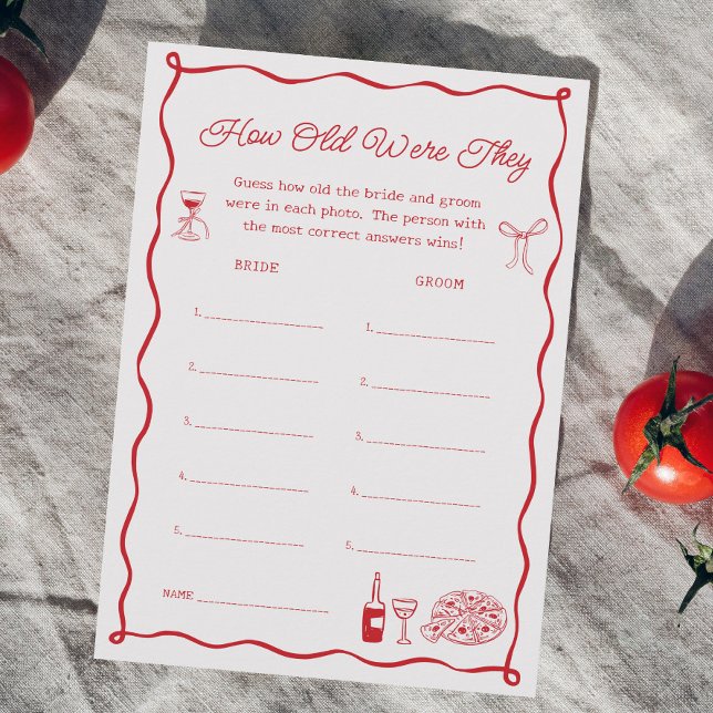 That's Amore Bridal Shower Guess the Age Game Card (Creator Uploaded)