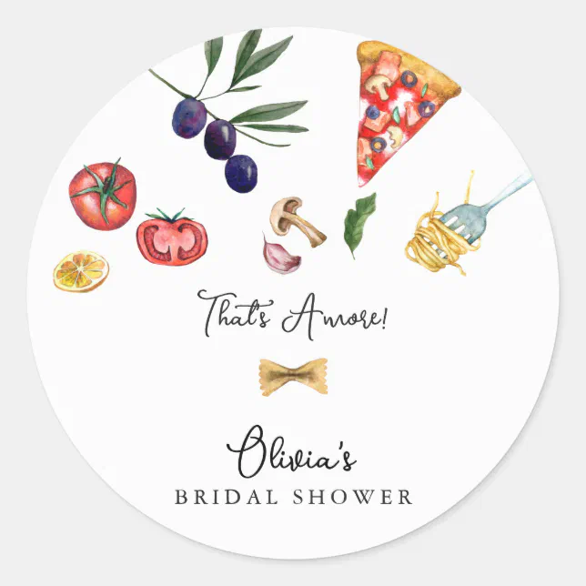 That's amore Bridal Shower Label favors | Zazzle