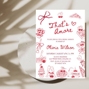That's Amore Bridal Shower-Line Art Bridal Shower Invitation
