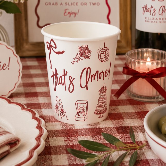 That's Amore Bridal Shower Paper Cups (That's Amore Bridal Shower Cups)