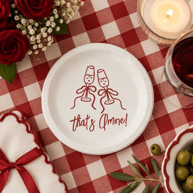 That's Amore Bridal Shower Paper Plates (That's Amore Bridal Shower Plates)