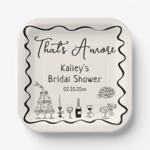  That's Amore Bridal Shower  Paper Plates