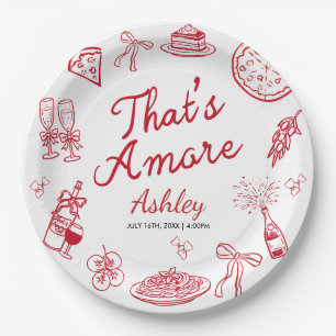 That's Amore Bridal Shower  Paper Plates