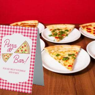 That's Amore Bridal Shower Pizza Bar Table Tent