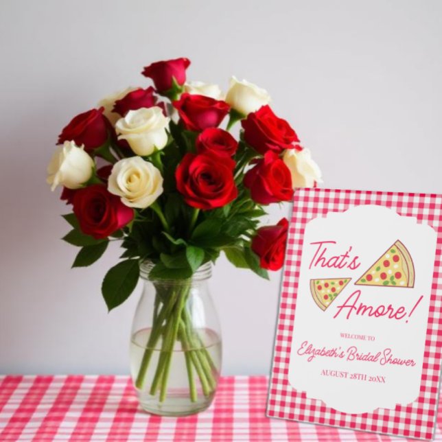 That's Amore Bridal Shower Table Tent (Creator Uploaded)