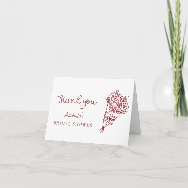That's Amore Bridal Shower Thank You Card (Front)