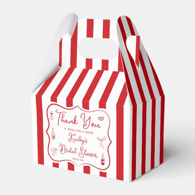 Thats Amore Bridal Shower Thank You Favor Boxes (Front Side)