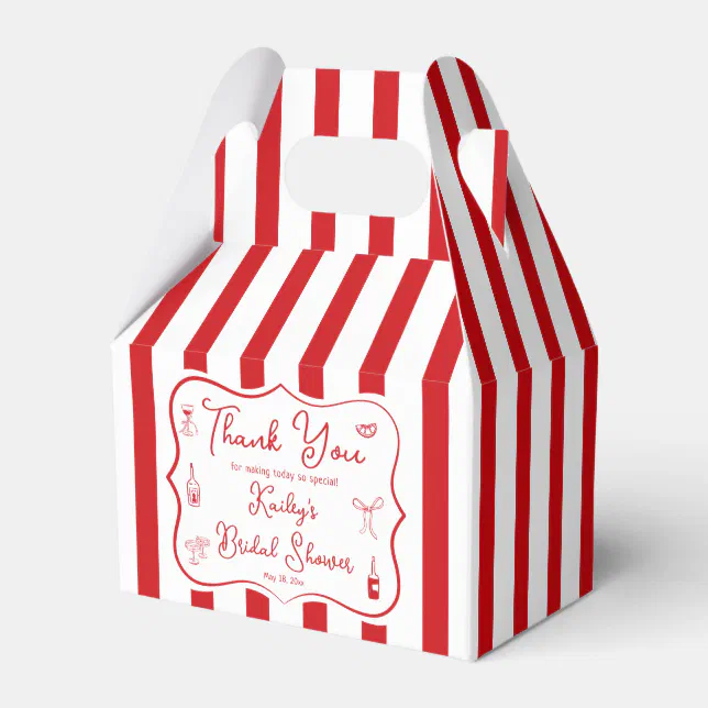 Thats Amore Bridal Shower Thank You Favor Boxes | Zazzle