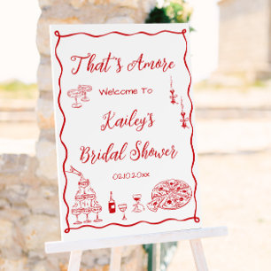 That's Amore Bridal Shower Welcome Foam Board