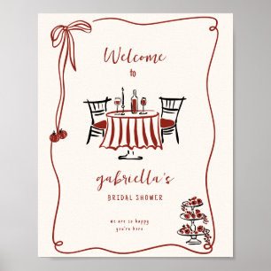 That's Amore Bridal Shower Welcome Poster 