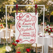 Thats Amore Bridal Shower Welcome Sign