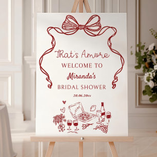 That's Amore Bridal Shower Welcome Sign   Italian 