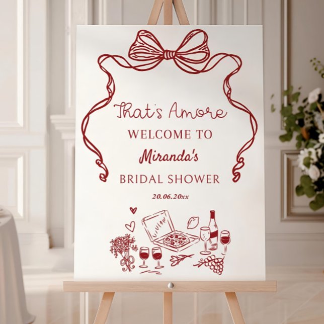 That's Amore Bridal Shower Welcome Sign | Italian  (Creator Uploaded)
