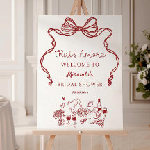 That's Amore Bridal Shower Welcome Sign | Italian