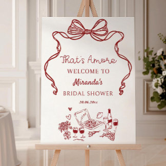 That's Amore Bridal Shower Welcome Sign | Italian