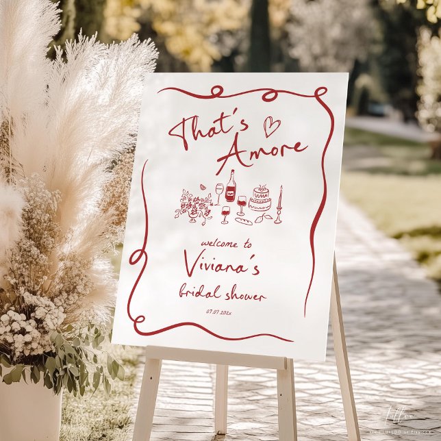 That's Amore Bridal Shower Welcome Sign, Italian Foam Board (Creator Uploaded)