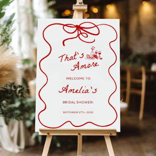 That's Amore Bridal Shower Welcome Sign Template