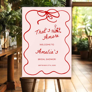 That's Amore Bridal Shower Welcome Sign Template