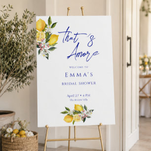 That's Amore Citrus Bridal Shower Welcome Foam Board