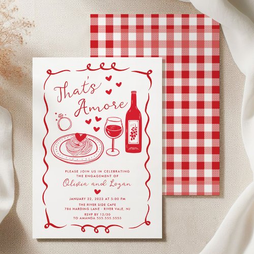 That's Amore Dinner Engagement Party Invitation