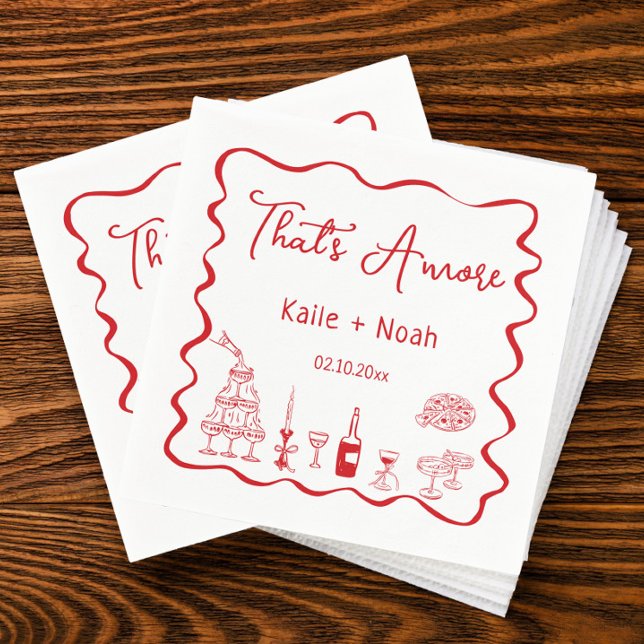 That's Amore Engagement Party Napkins (Creator Uploaded)