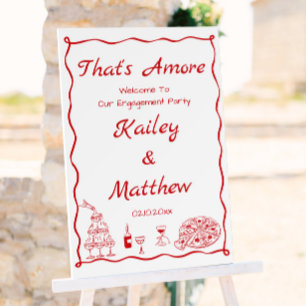 That's Amore Engagement Party Welcome Foam Board