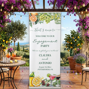 That's Amore Engagement Party Welcome Retractable Banner