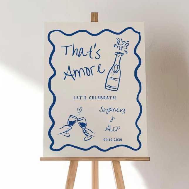 That's Amore Engagement Party Welcome Sign Red (Creator Uploaded)