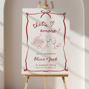 That's Amore Engagement Party Welcome Sign Templat