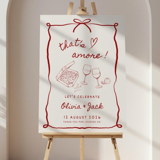 That's Amore Engagement Party Welcome Sign Templat (Creator Uploaded)