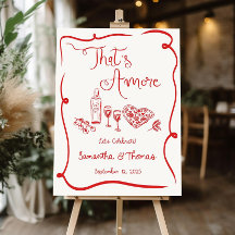 That's Amore Engagement Party Welcome Sign, That's