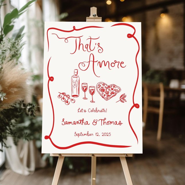 That's Amore Engagement Party Welcome Sign, That's Foam Board (Creator Uploaded)